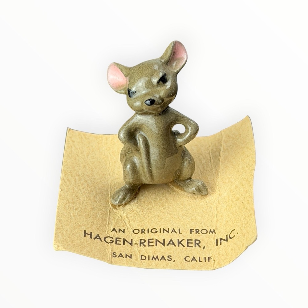 VTG Hagen Renaker Miniature Big Brother Mouse A-295 Ceramic Porcelain Figurine